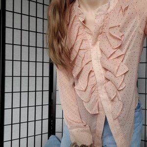 Transparent Ruffle Blouse
